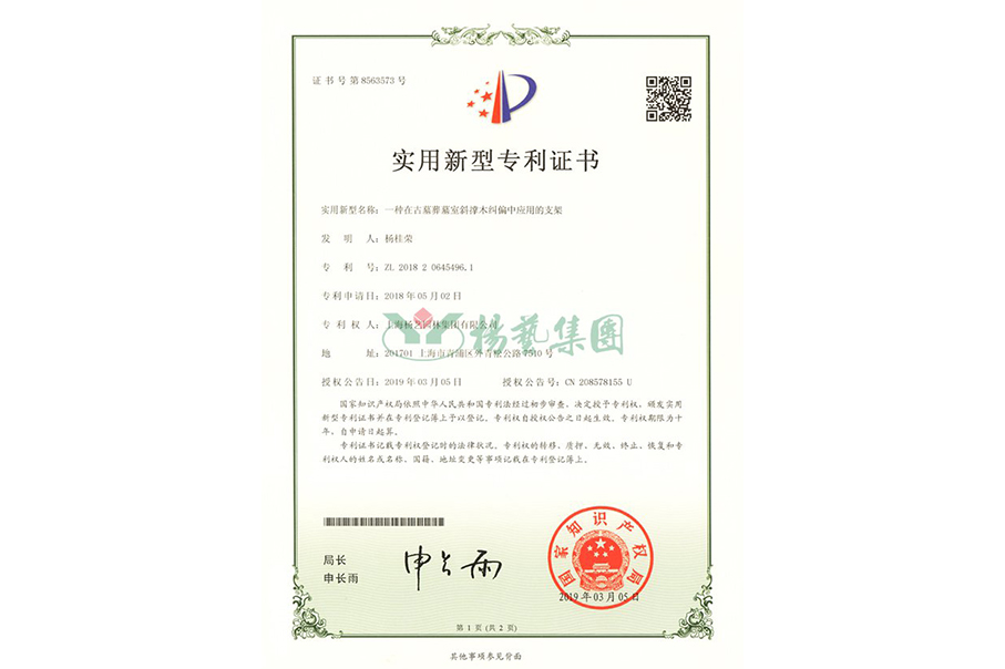 实用新型专利：一种在古墓葬墓室斜撑木纠偏中